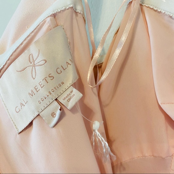 Gal Meets Glam Pink Tyler Off Shoulder Midi Dress Spring Summer Size 6 - Picture 7 of 8